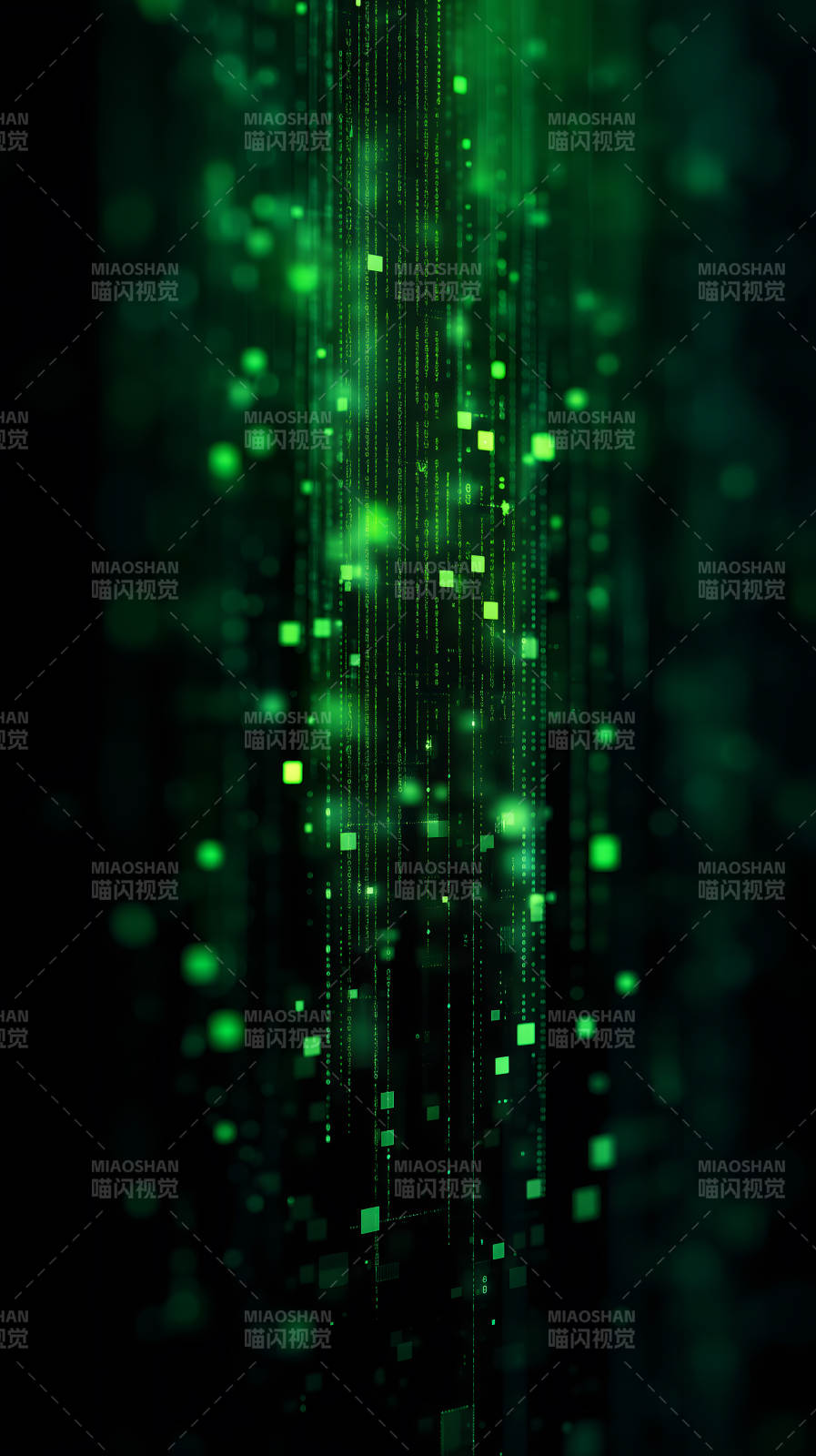 綠色數(shù)據(jù)流光幻影-圖片