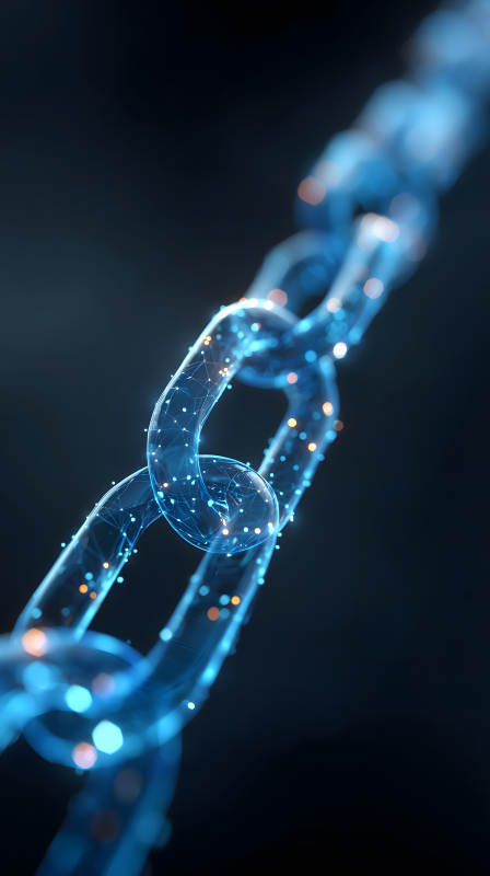 藍色鏈條科技感-圖片