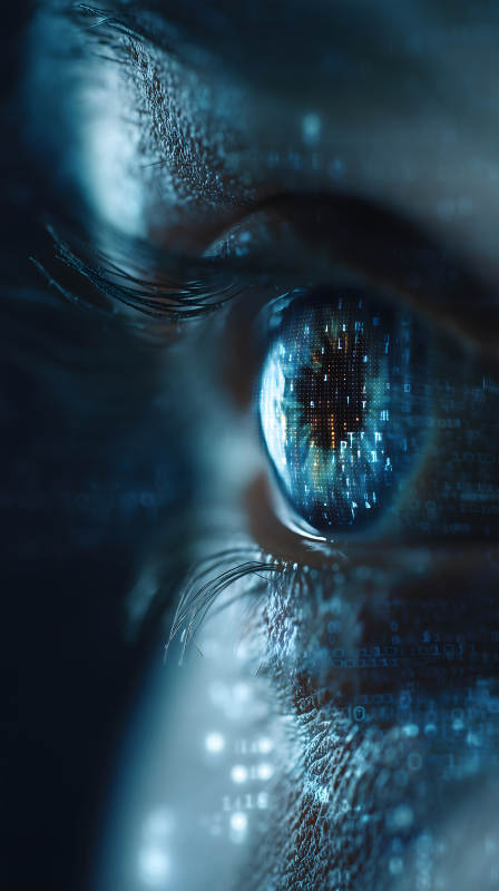 賽博朋克眼睛數字世界-圖片