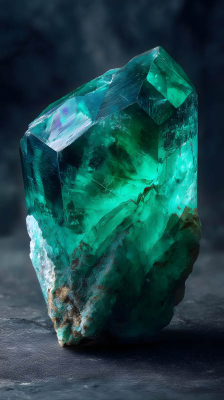 晶瑩剔透的綠色寶石-圖片