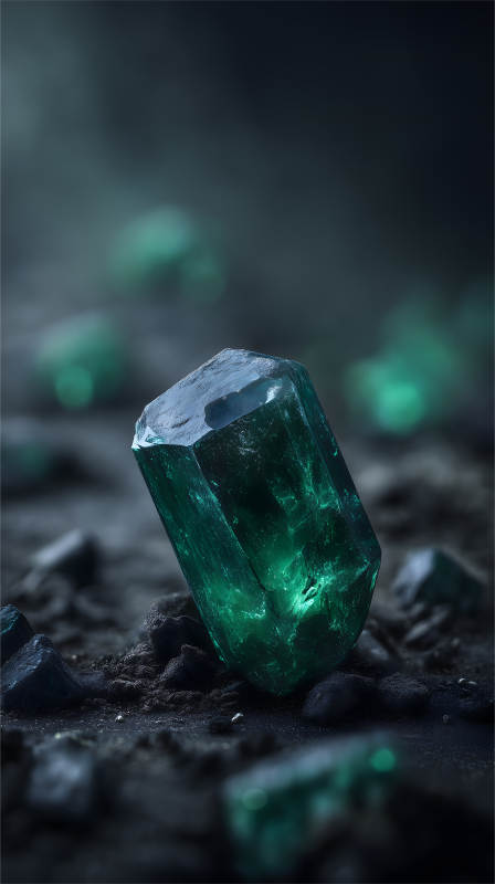 翠綠晶體巖石質感-圖片