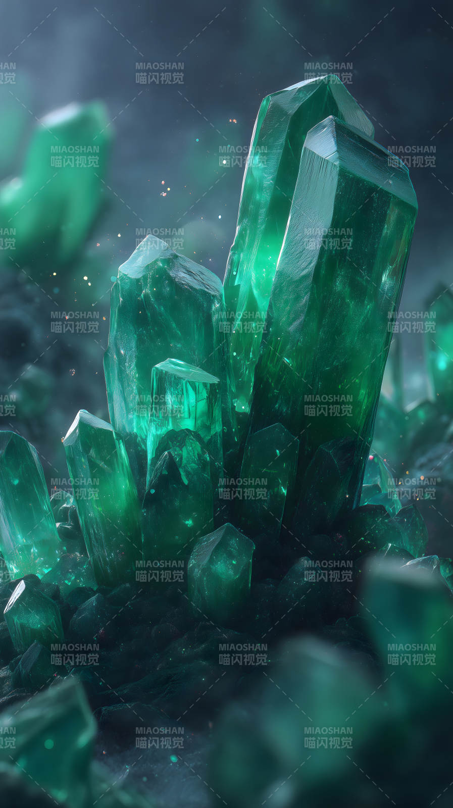 翠绿宝石堆砌-图片