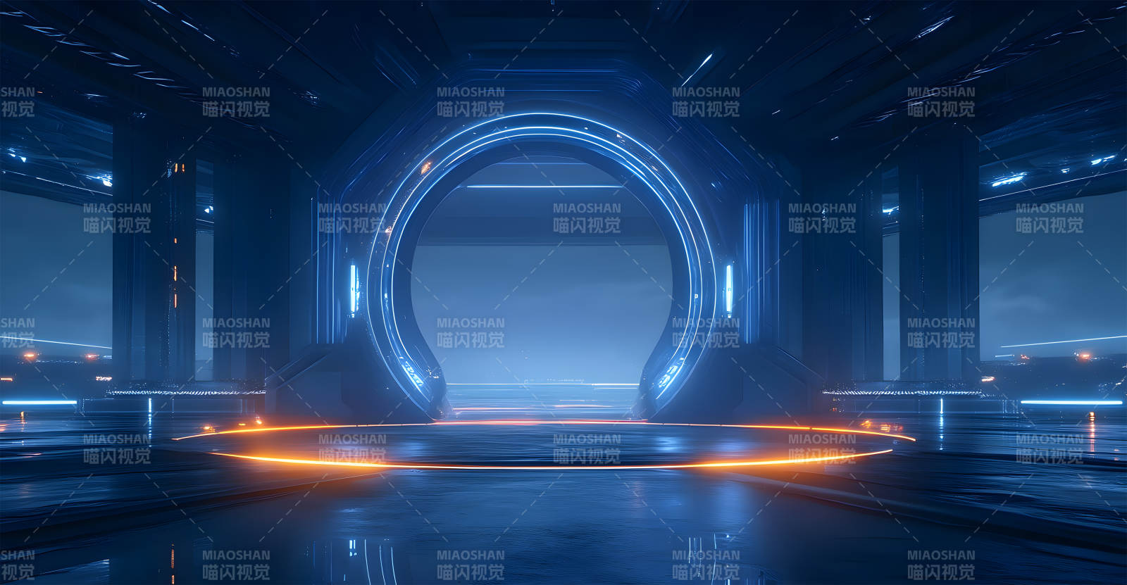 未來科技感十足的場景-圖片