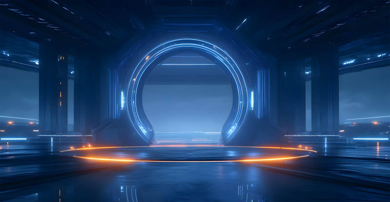 未來科技感十足的場景-圖片