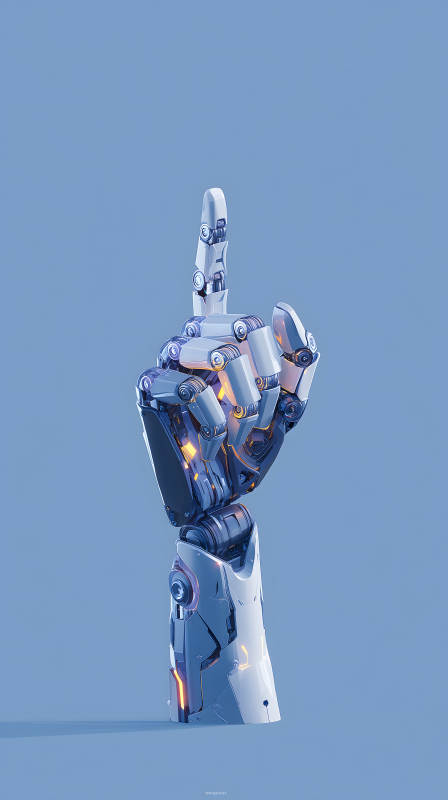 機器手指天空-圖片