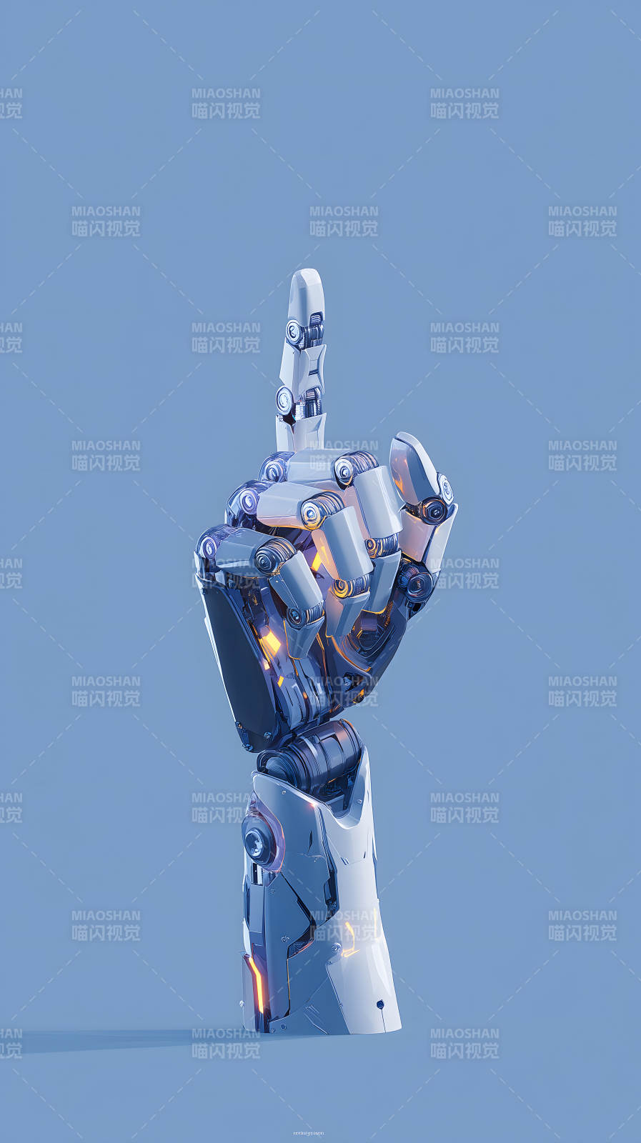 機(jī)器手指天空-圖片