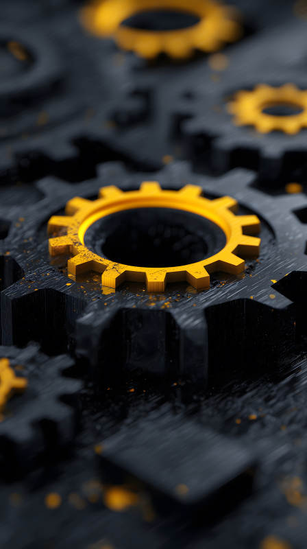 齒輪特寫機械感-圖片