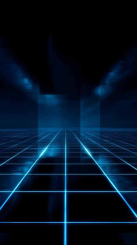 藍色網格空間-圖片