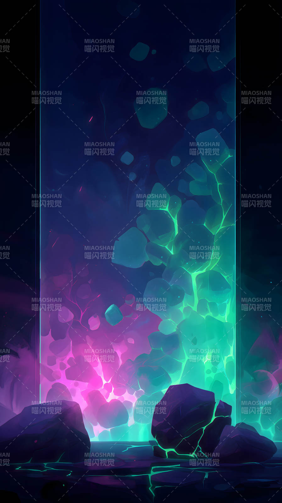 霓虹發光能量空間-圖片