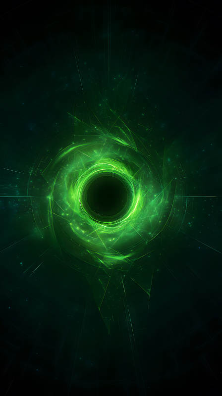 綠光黑洞漩渦-圖片
