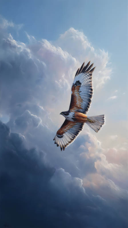 翱翔蒼穹的鷹隼-圖片