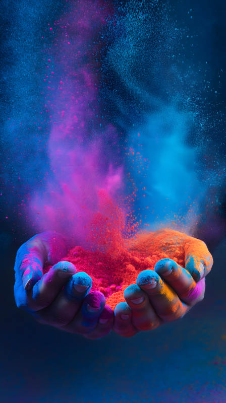 繽紛色彩的節日慶典-圖片