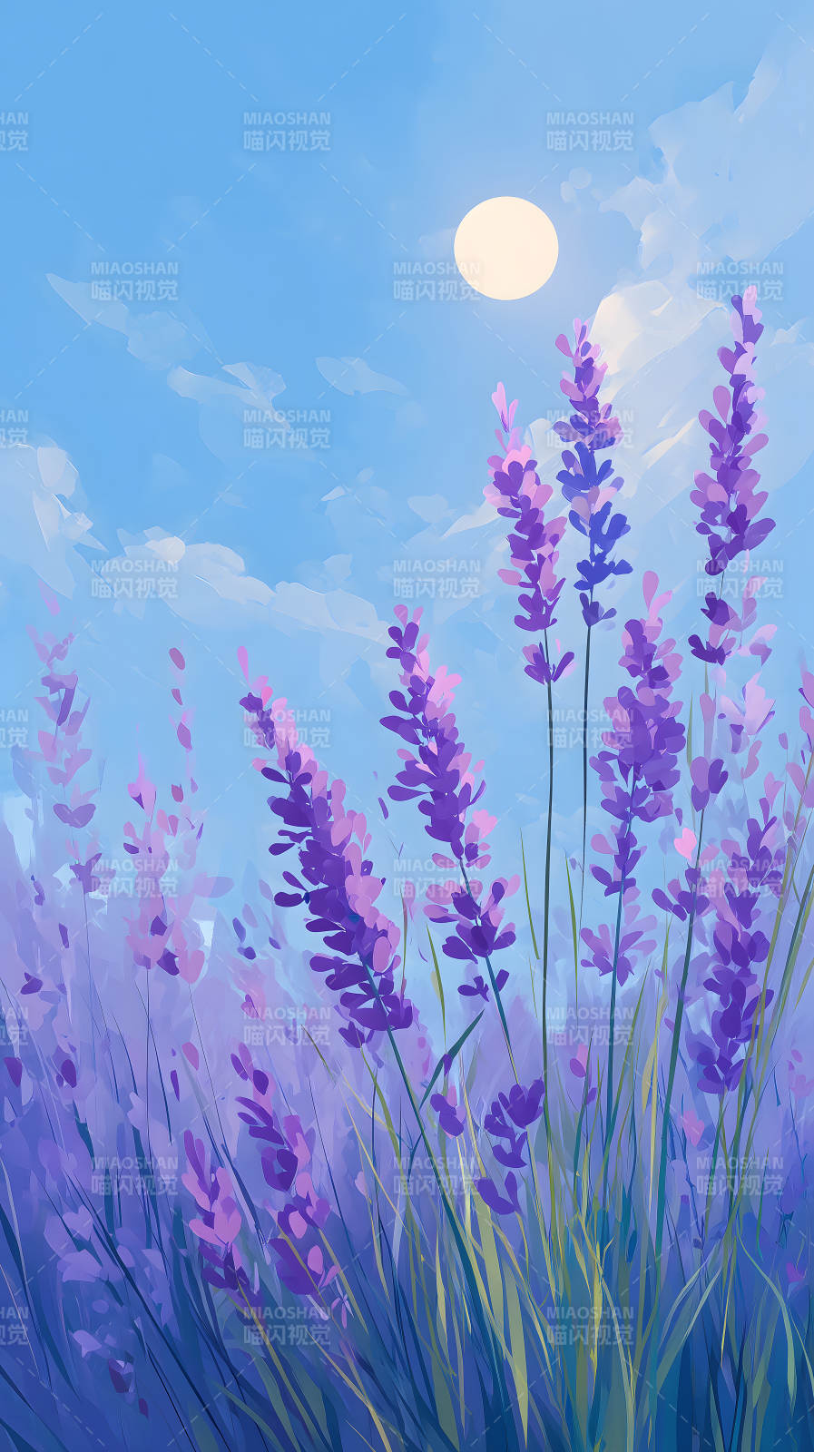 薰衣草田園風光-圖片