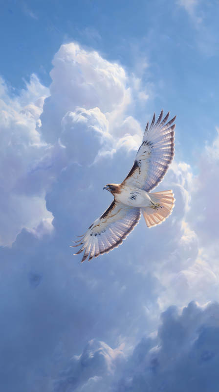 蒼鷹翱翔云海之中-圖片