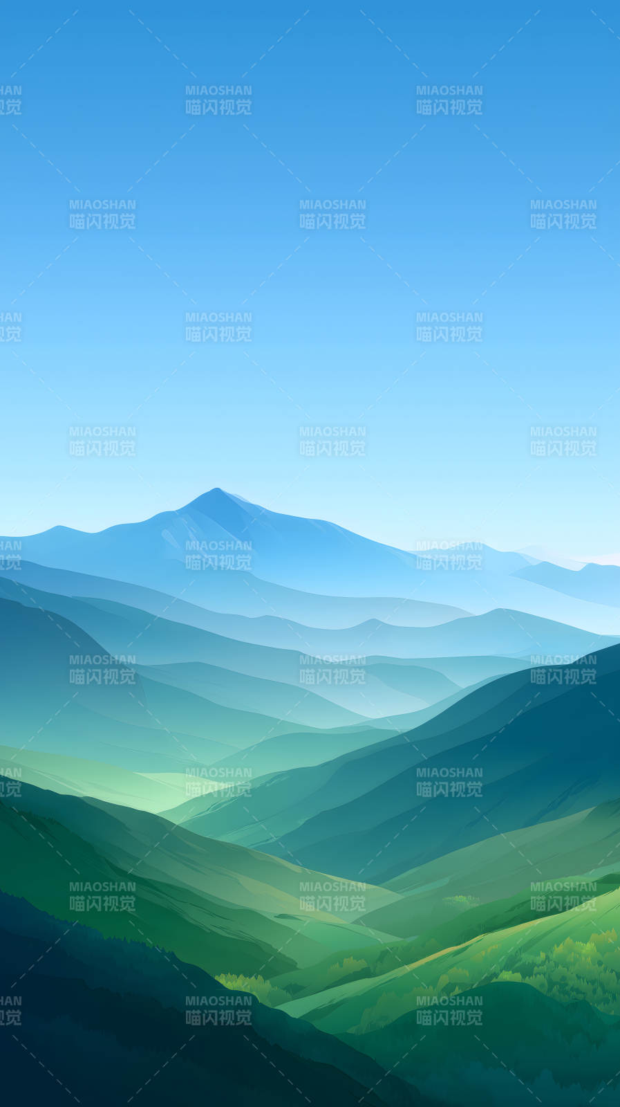 層巒疊嶂風景如畫-圖片