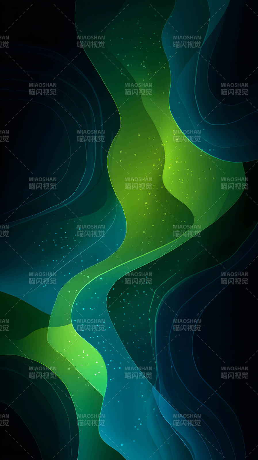 綠藍(lán)線條抽象背景-圖片