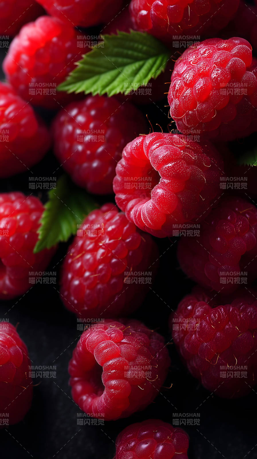 紅艷欲滴的覆盆子-圖片