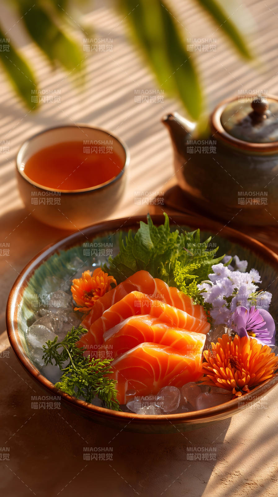 美味三文魚刺身-圖片