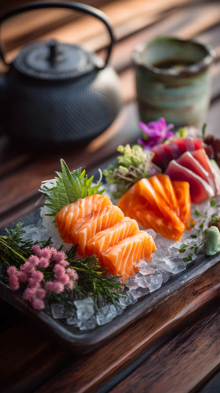 美味的壽司拼盤-圖片