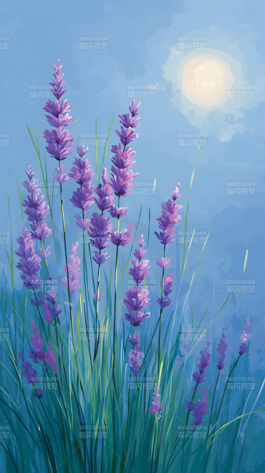 薰衣草田园风光-图片