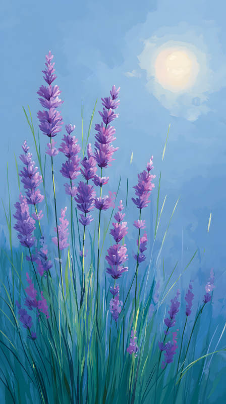 薰衣草田園風光-圖片