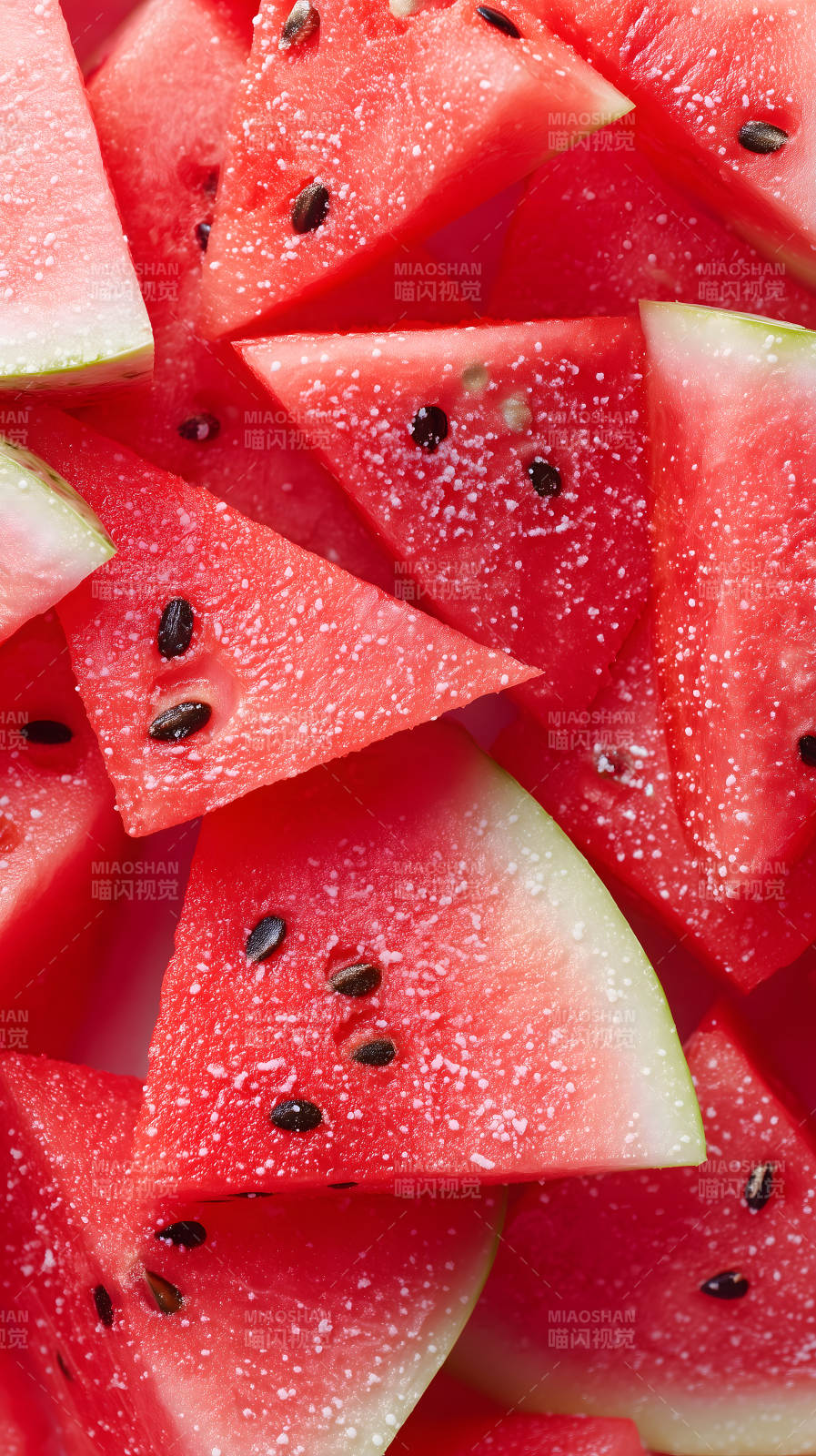 西瓜特寫清新誘人-圖片