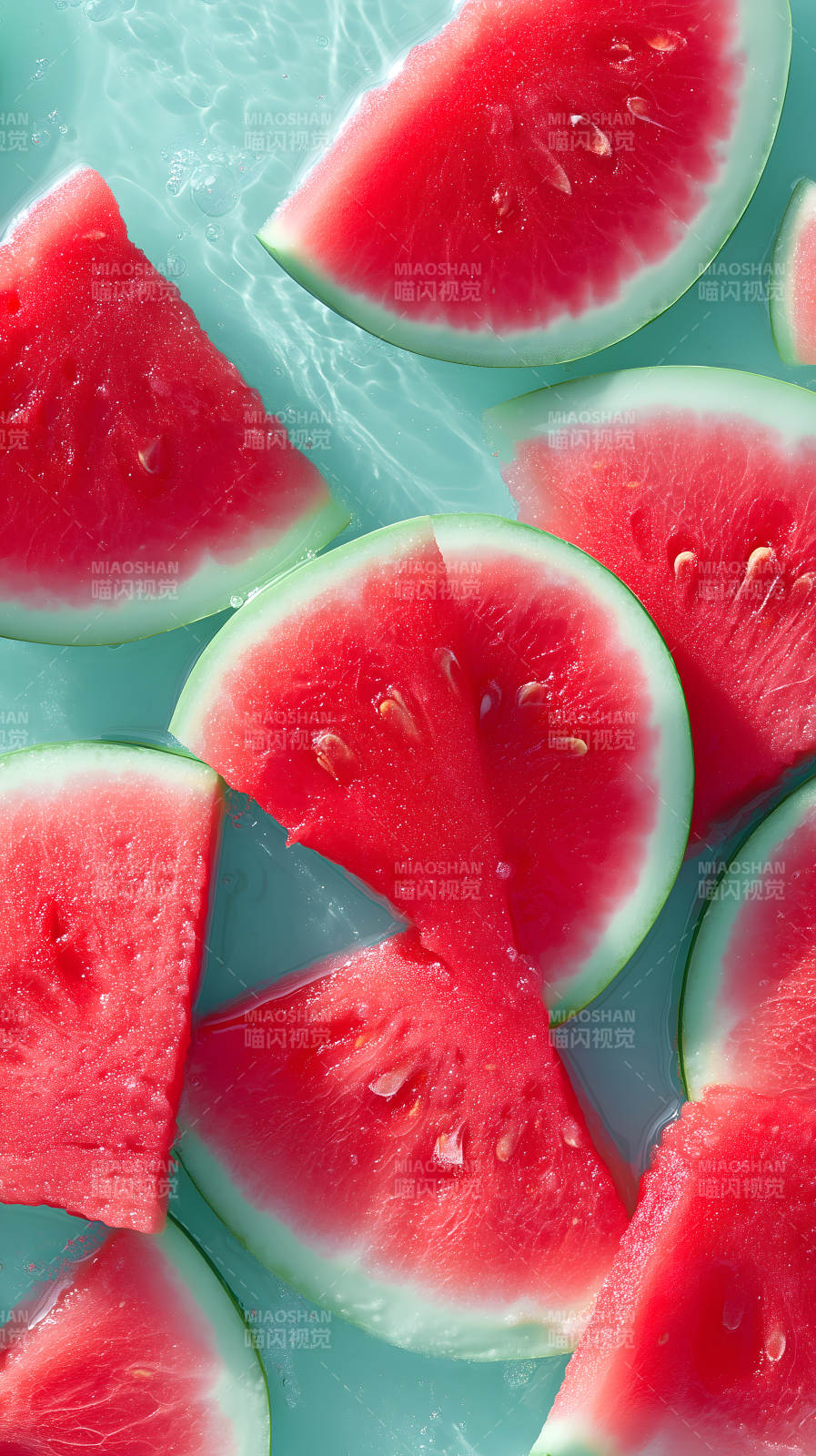 西瓜水中清涼-圖片