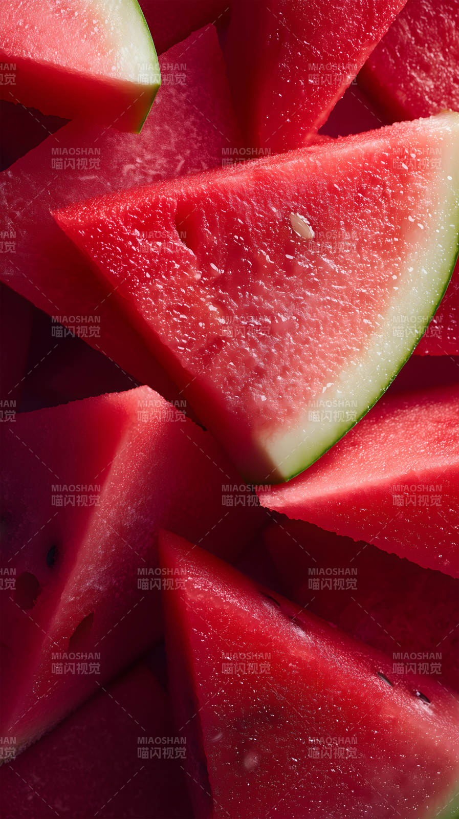 切好的西瓜特写-图片