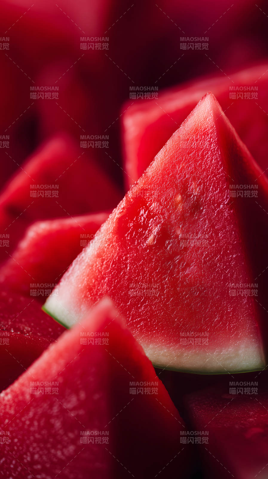 西瓜特寫鮮紅誘人-圖片