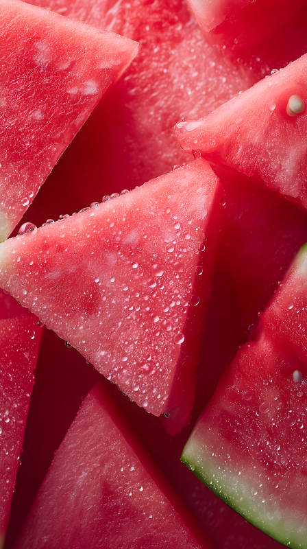 多汁的西瓜切片特寫-圖片