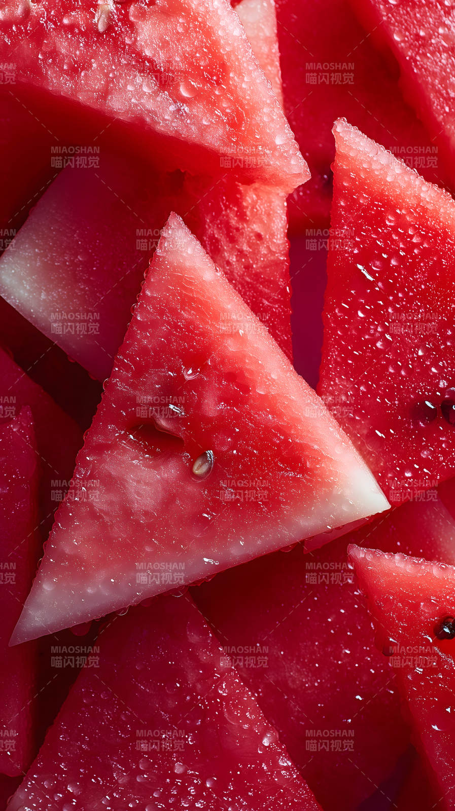 清爽多汁西瓜特寫-圖片