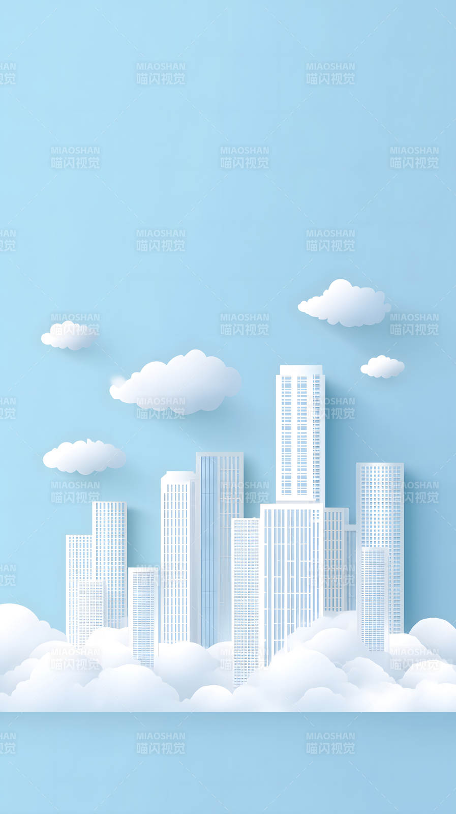 城市天空云朵建筑-图片