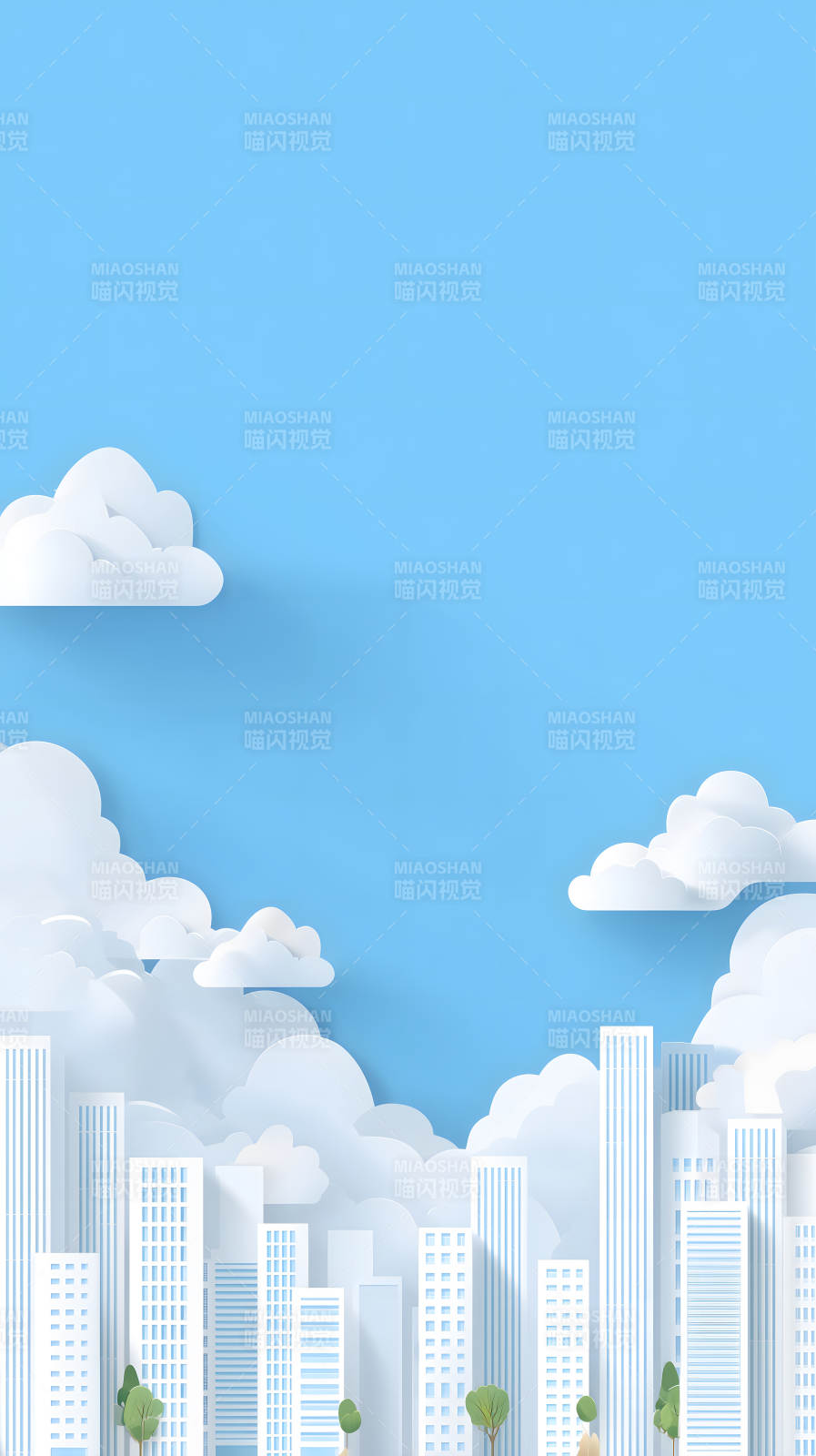 城市天空白云建筑-图片