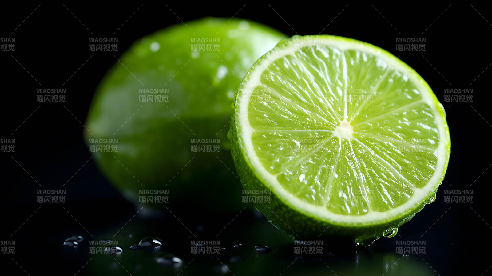 青檸切面特寫-圖片