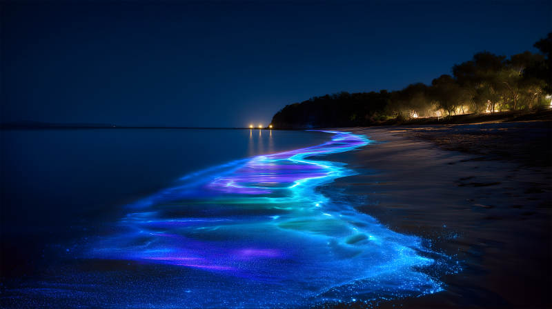 夜光海灘夢幻景象-圖片