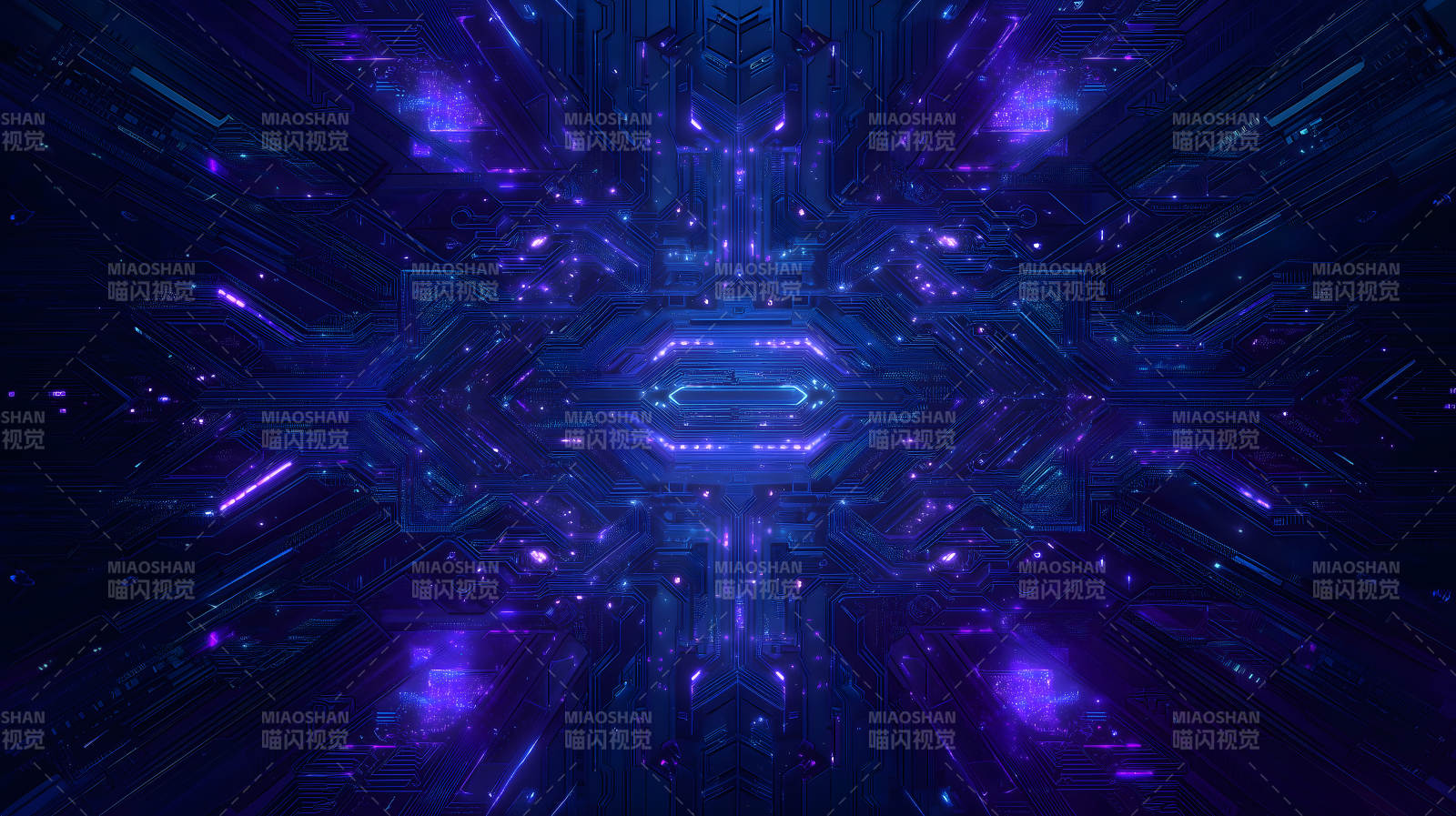 未来科技电路蓝紫色-图片