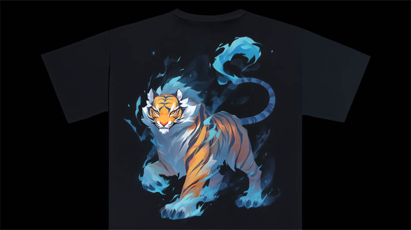 火焰老虎T恤-圖片