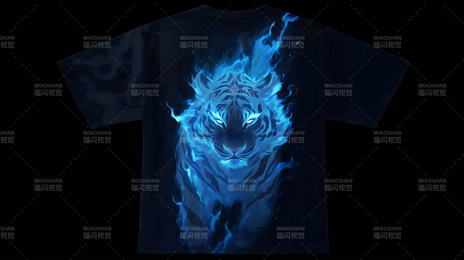 火焰猛虎T恤設(shè)計-圖片
