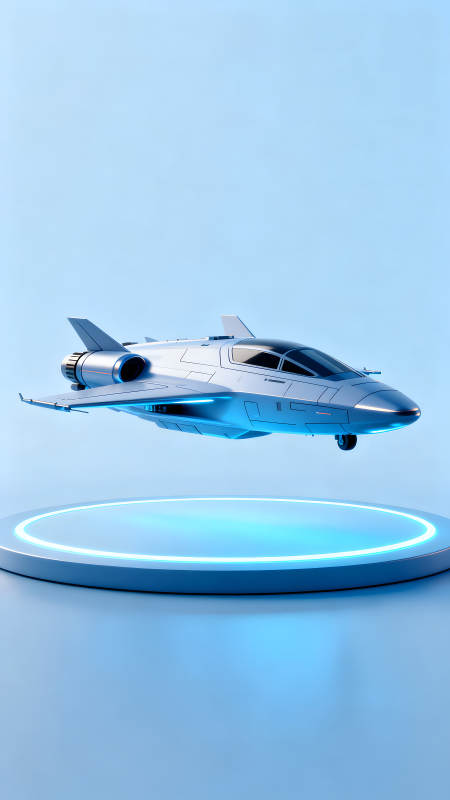 未来科技飞行器悬浮展示-图片