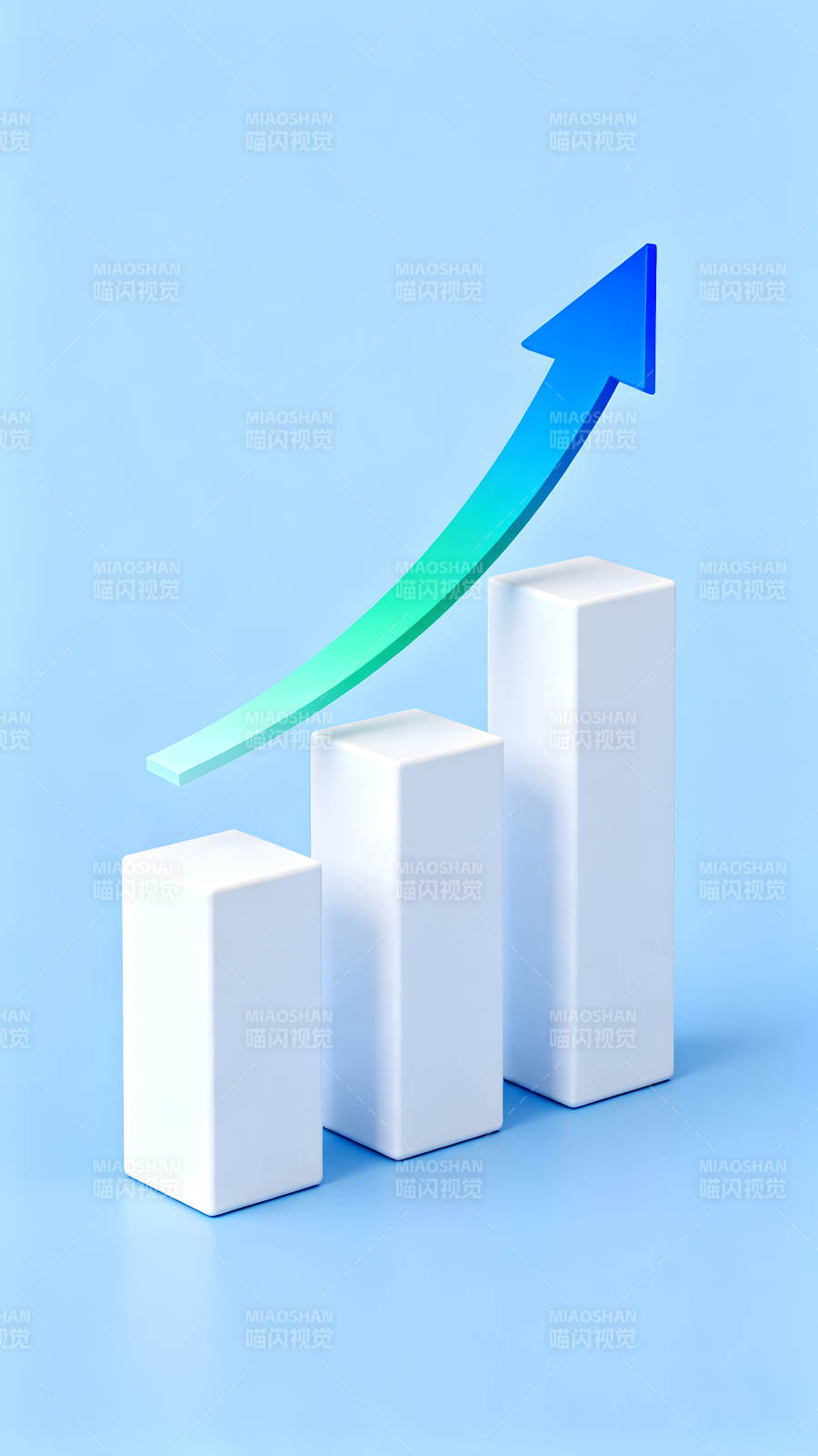 增長圖表呈現上升趨勢業績節節攀升-圖片