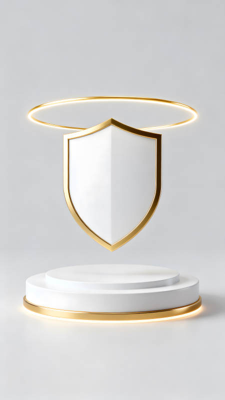 盾牌与光环的简约设计-图片