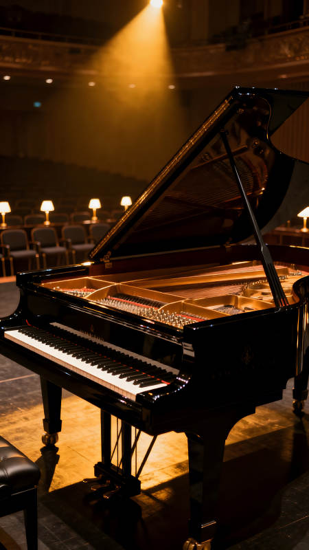 舞台上的斯坦威钢琴-图片