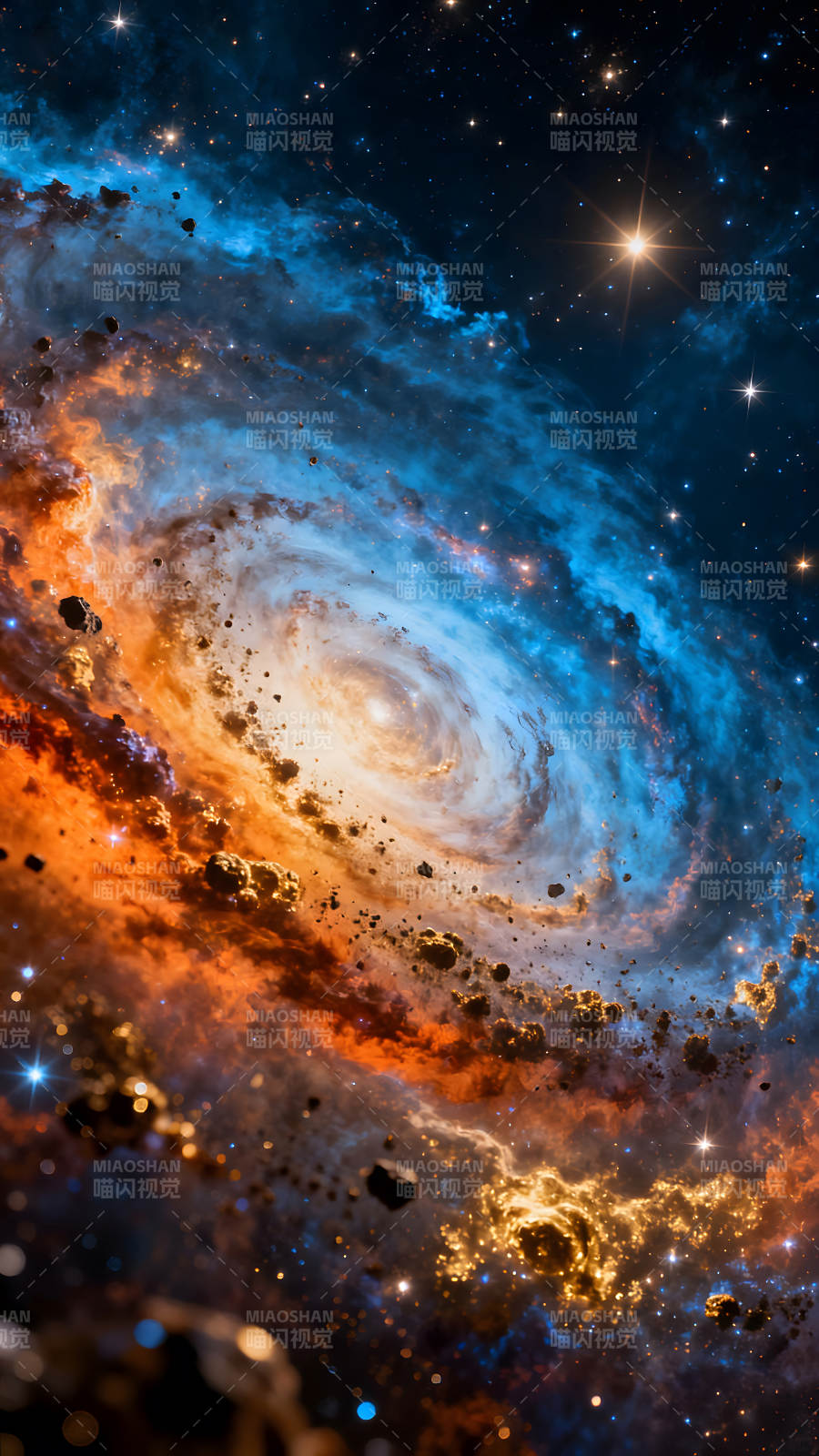 宇宙漩涡星云绚丽景象-图片