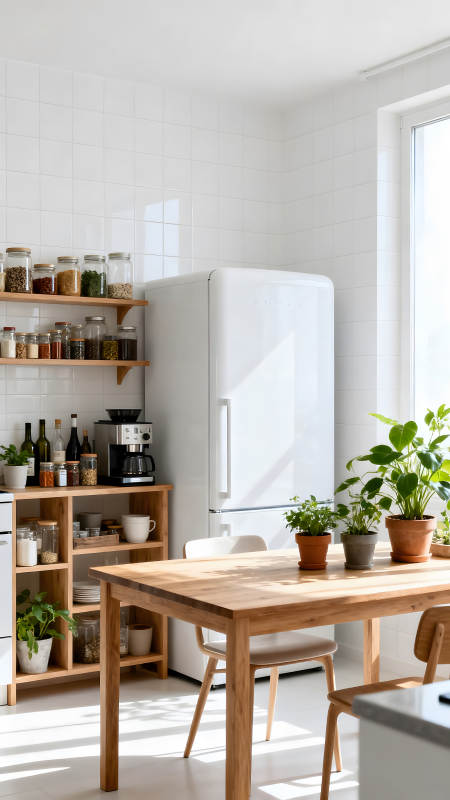 简约温馨的厨房一角-图片