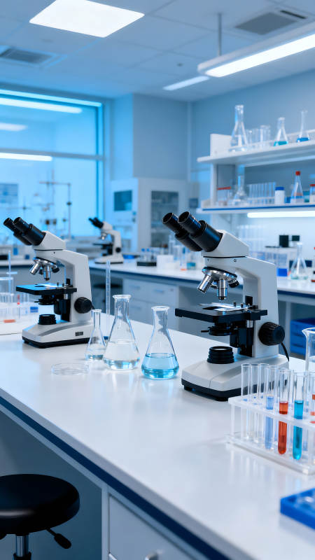 实验室科学仪器研究场景-图片