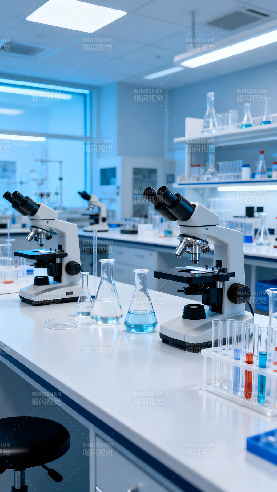 实验室科学仪器研究场景-图片