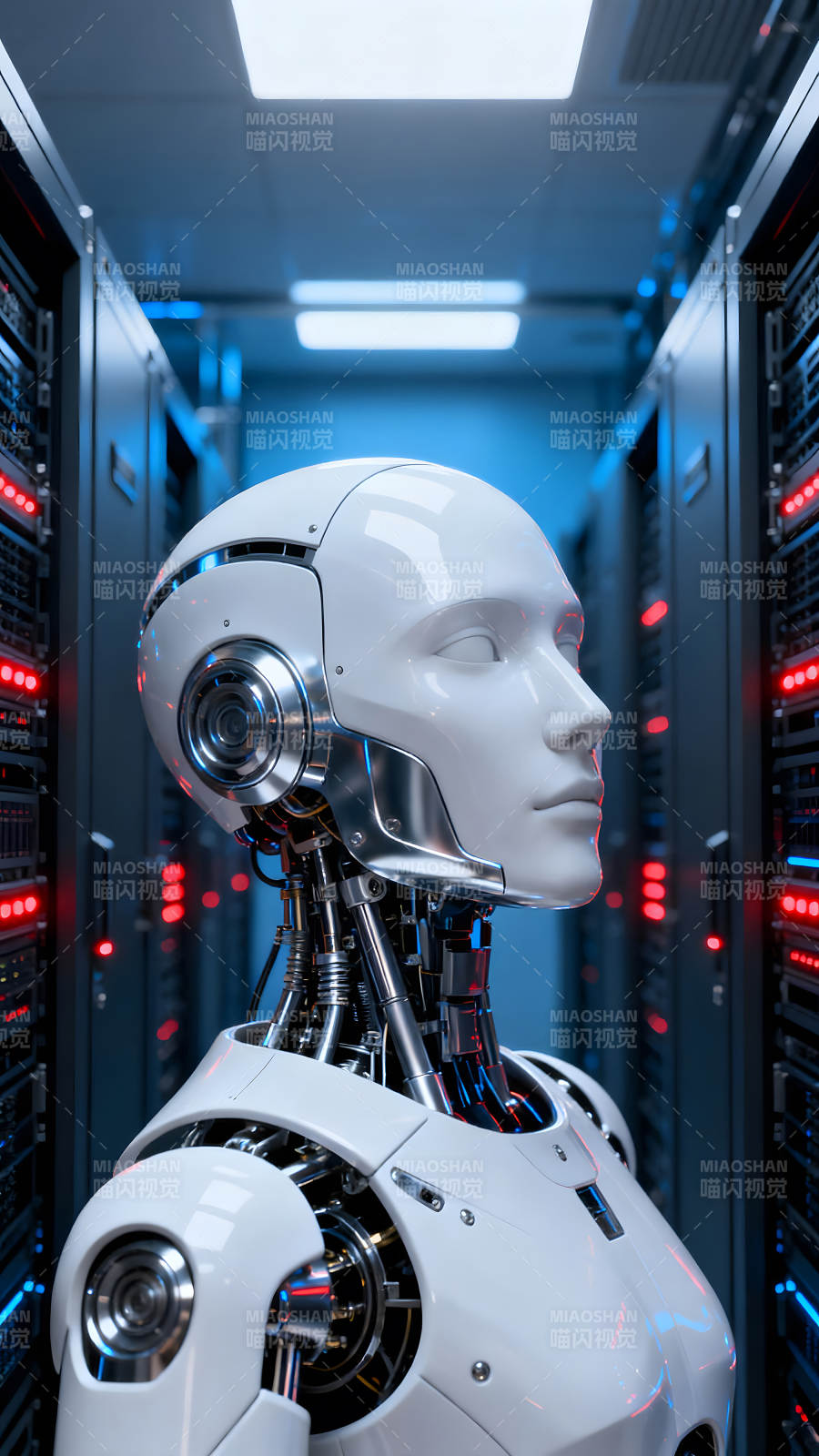 机器人注视数据中心-图片