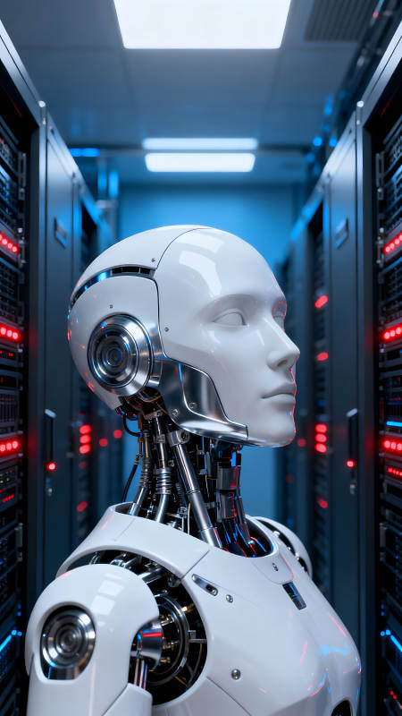 机器人注视数据中心-图片