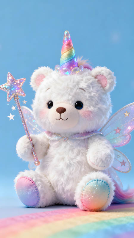 可爱独角兽熊玩偶-图片