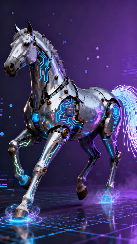 机械战马未来科技风格-图片